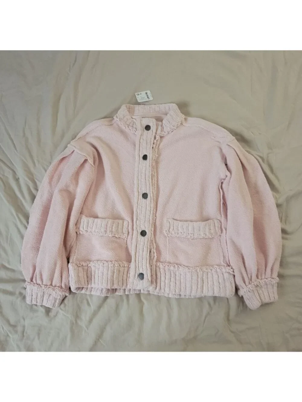 Free People We The Free Cute In This Cardi Soft Pink Boho Indie Grunge Womens XS